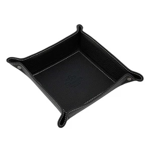 Bandeja organizadora de valet de cuero italiana Fioretta - negra - Imagen 1 de 5