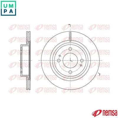 2x BRAKE DISC 61621.10 FOR MITSUBISHI SPACE/MIRAGE/STAR/Hatchback 3A90 1.0L 3cyl - Image 1 of 4