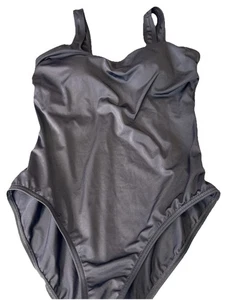 Lands End One Piece Swimsuit Black Size 12 Padded Bra Full Coverage - Classic - Picture 1 of 7