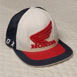 Fox Racing Honda Adjustable Snapback Hat Cap Red White Blue 3-D - Picture 1 of 7