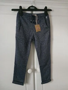 Girls Joules Trousers 6yrs Jazzy Luxe Mid Navy Shimmer Xmas Party Jegging Pocket - Picture 1 of 8