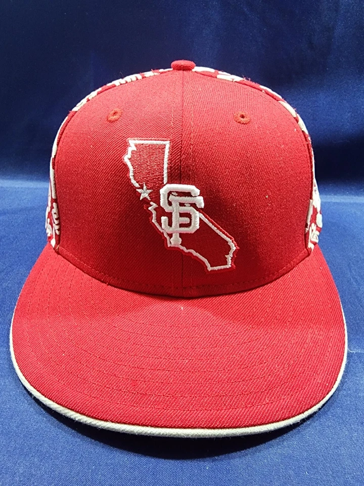 San Francisco Giants New Era Hat Red/White Fitted Wool Cap Size 6 7/8 - Image 1 of 4