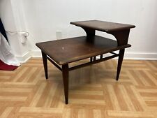 Mid Century Modern Lane Acclaim STEP TABLE dovetail vintage end side two tier AS