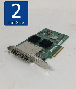 LOT OF 2 QLogic QLE2564 Quad Port 8Gb PCIe x8 Fibre FC HBA w/ FSPs - Picture 1 of 4