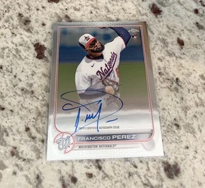 Autógrafo Topps 2022 cromado Francisco Pérez novato RC #RA-FP Nationals - Imagen 1 de 2