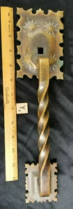 Vintage Door Pull Handle Gate Pull Handle Solid Brass Circa 1930 Spanish Style - Picture 1 of 5