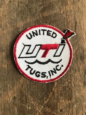 Vtg United Tugs Inc Sew On Embroidered Patch Marine Tug Boats Louisiana UTI - Image 1 of 3