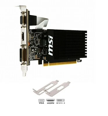 Nvidia geforce gt 710 2GB ddr3 scheda video grafica pci express pcie hdmi dvi pc - Immagine 1 di 4