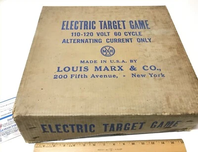 马克思玩具电动目标游戏罕见完整带盒从未用于一切! — 第 1/4 张图片