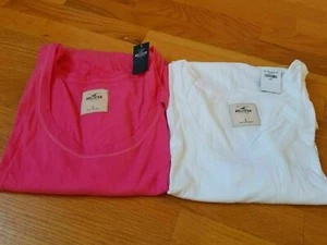 NWT Hollister Women Logo ScoopTee 3/4 Long Sleeves 3 Colors L - Picture 1 of 8