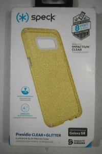 Speck Presidio Clear + Glitter Case for Samsung Galaxy S8 New 8 feet drop tested - Picture 1 of 1