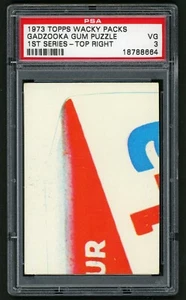1973 Topps Verrückte Pakete Gadzooka Gum Puzzle/Checkliste TR 1. Serie PSA 3 - Bild 1 von 4