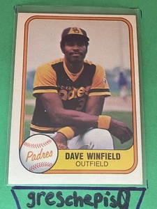 Tarjeta de béisbol 1981 Fleer Dave Winfield San Diego Padres #484 - Imagen 1 de 2