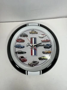 13” History Of Ford Mustang Clock With Engine Sounds On The Hour. Works - Picture 1 of 4