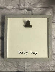 Mud Pie Baby Boy Picture Frame Holder Gray - Picture 1 of 2