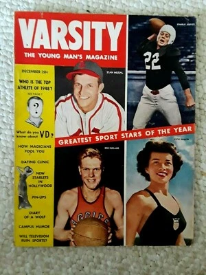 VARSITY The Young Man's Magazine, December 1948 Greatest Sport Stars STAN MUSIAL - Image 1 of 4
