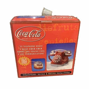 Coca-Cola Collectables Snow Dome Touch Tone Desktop Telephone Vintage - Picture 1 of 8