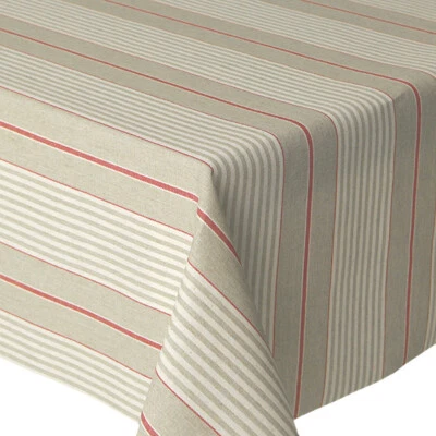PRESTONS Wipe Clean Coated Tablecloth Fabric : Harbour Stripe | Washable French Toile