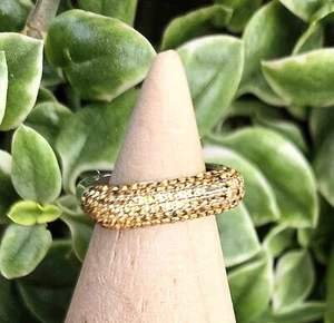 Rarities Carol Brody Citrine Pave' Band Ring Sz 8 - Picture 1 of 6