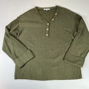 Miss Sparkling Langarm Pullover Half Button Up Damen Gr. S Small Grün " - Bild 1 von 5