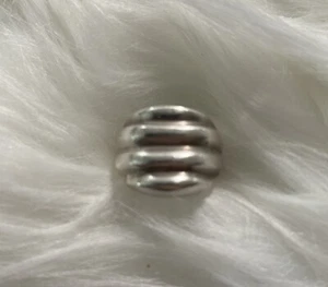 Vintage Mexico 925 Siva Fx TM-69 Ribbed Domed Ring Size 6 1/2 / 19.8 Grams - Picture 1 of 5