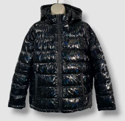 Jaqueta Holográfica Masculina Guess Preta Tamanho X-Grande $253 - Imagem 1 de 4