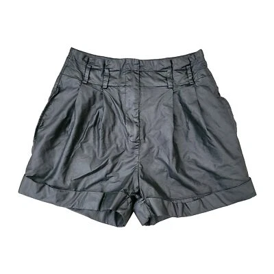 Pantalones Cortos Elizabeth and James Negros Imitación Cuero Sexy Punk Motociclista Para Mujer 2/26 Foto 1 de 3