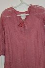 Girl size 7 Pink Lace Dress Easter Spring Summer by CRB Elbow Sleeve