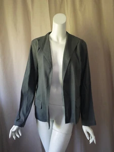 Blazer Chaqueta Top Eileen Fisher Lino Gris Talla M Excelente - Imagen 1 de 9