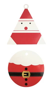 Etiquetas De Cartón Papá Noel 8,5 Cm 10 Piezas - Bild 1 von 1