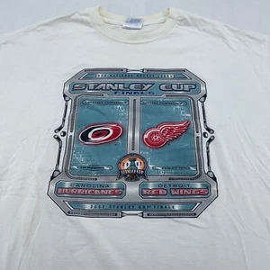 vintage 2002 DETROIT RED WINGS STANLEY CUP FINALS T-Shirt XL hockey nhl michigan - Picture 1 of 8