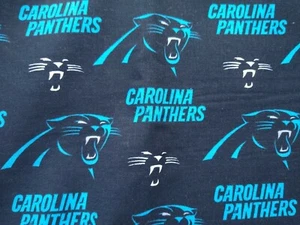 Schwarze Carolina Panthers, 100 % Baumwollstoff, ideal für Gesichtsmaske, halber Yard - Bild 1 von 1