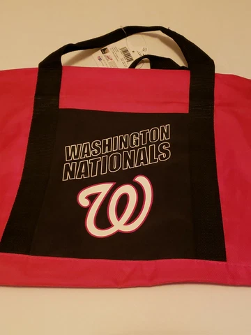 NEW Washington Nationals Duffle Bag Red 17x10x10 (black and red) workout bag gym Cover