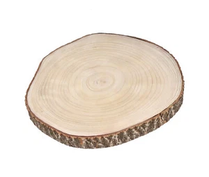 XL Echtholz Baum Scheibe natur - 40-45 cm - Deko Holz Platte Basteln Brandmalen - Bild 1 von 2