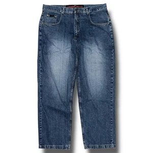 Vintage VIBES JEAN Men 38x32 Denim Y2K Baggy Loose Relaxed Fit Wide Leg - Picture 1 of 4