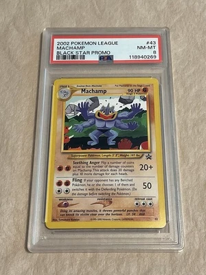 PSA 8 Machamp Black Star Promo #43 Pokemon 2002 - Image 1 of 2