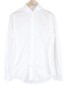 Suitsupply Uomo Camicia Formale ~ S Bianco Puro Cotone Extra Slim Manica Lunga - Foto 1 di 6