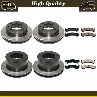 6xBrake Pad Set Disc Rotors Fits 2001 GMC Sierra 3500 2002 GMC Sierra 3500 - Image 1 of 4