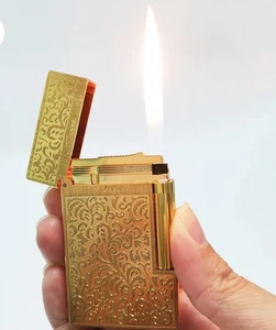 Luxus Retro Zigarette Bright Ping Sound Gas HIGH END Retro Gravur Feuerzeug - Bild 1 von 4