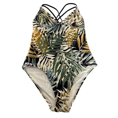 Hurley Women's L Tropical One Piece UPF 50+ Swimsuit Beach Resort Hawaii - Image 1 of 4