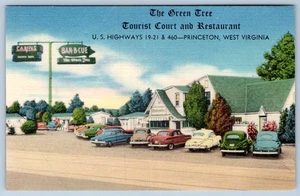 1930's-40's PRINCETON WEST VIRGINIA WV GREEN TREE TOURIST COURT & RESTAURANT - Picture 1 of 2