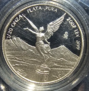 Mexiko 2007 1/20 oz .999 Silber Libertad PP Auflage 4000 (A185) - Bild 1 von 2
