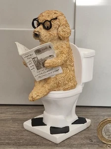 Next, Charlie cockapoo on toilet.DAMAGED. - Picture 1 of 12