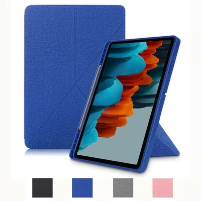 For Samsung Galaxy Tab S8 S8+ S7 + FE Transformer Stand Leather Smart Case Cover - Image 1 of 4