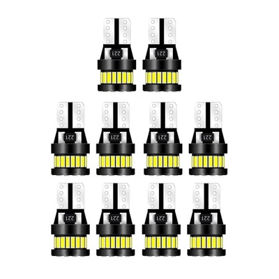 10X T10 194 168 W5W LED License Plate Light Bulb 6000K White High Brightness - Image 1 of 4