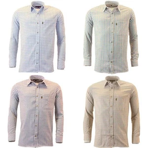 Camisa Para Hombres Tattersall Un Pecho Bolsillo Manga Larga Cuello Cuadros Camisa - Imagen 1 de 5