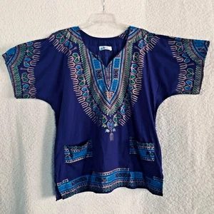 Blusa Médica Estampada Boho Lapogee Mujer L Púrpura 2 Bolsillos 100% Algodón - Imagen 1 de 12
