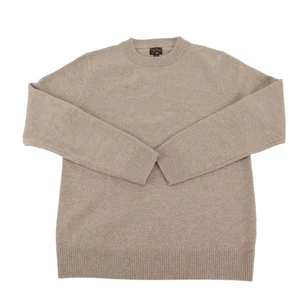 J. Suéter Crew Peso Medio 100% Cachemira Tostado Marrón Claro Cuello Redondo CB520 Para Hombres S - Imagen 1 de 9