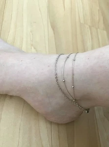 Silbernes Fußkettchen Dezent, Minimalistisch - Bild 1 von 3