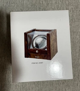STAUER Watch Rotating Display Case Wood Style - Picture 1 of 5
